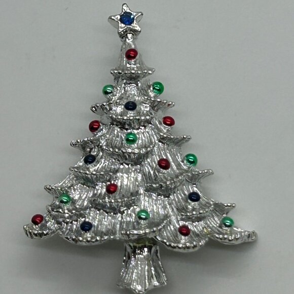 Christmas Brooch Tree Pin Radko Eisenberg Avon Gerry Both Vintage Modern - Picture 9 of 16